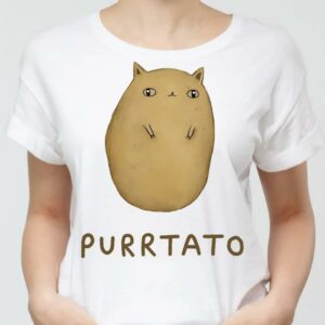 Purrtato Cute Spud Potato T Shirt Cat Lover 1